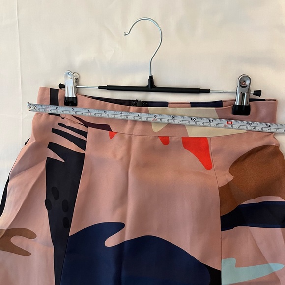 Pink Silk Midi Skirt size 6 Designer Juan Carlos Obando - Picture 7 of 9